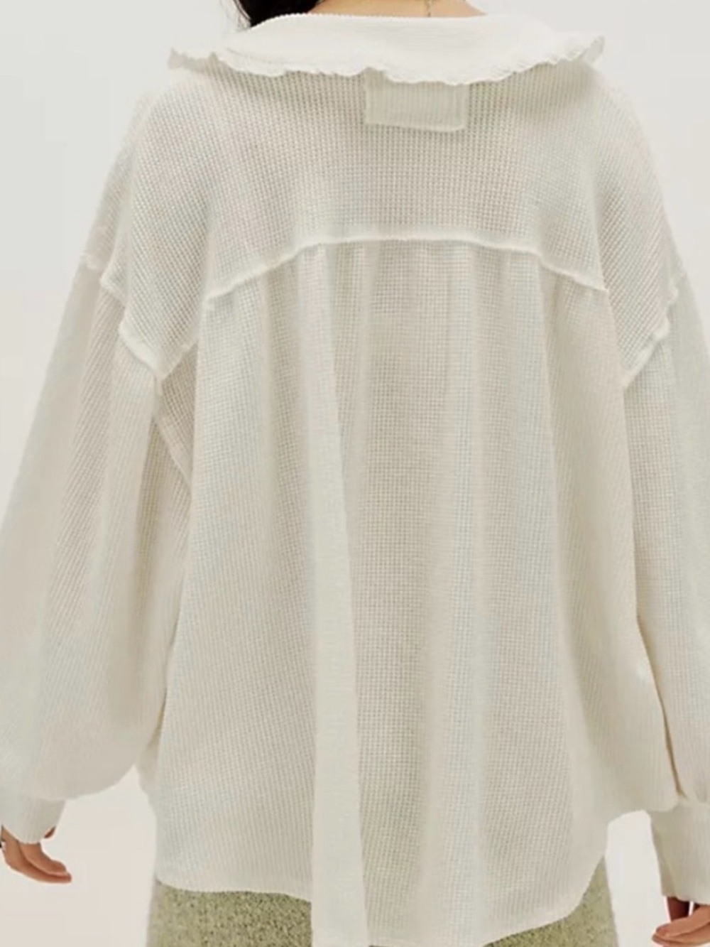 Free People Queen Of Hearts Waffle Thermal Top S - Picture 5 of 8